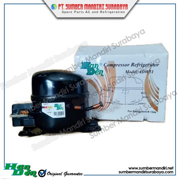 compressor kulkas 1/8 PK handen adw 51